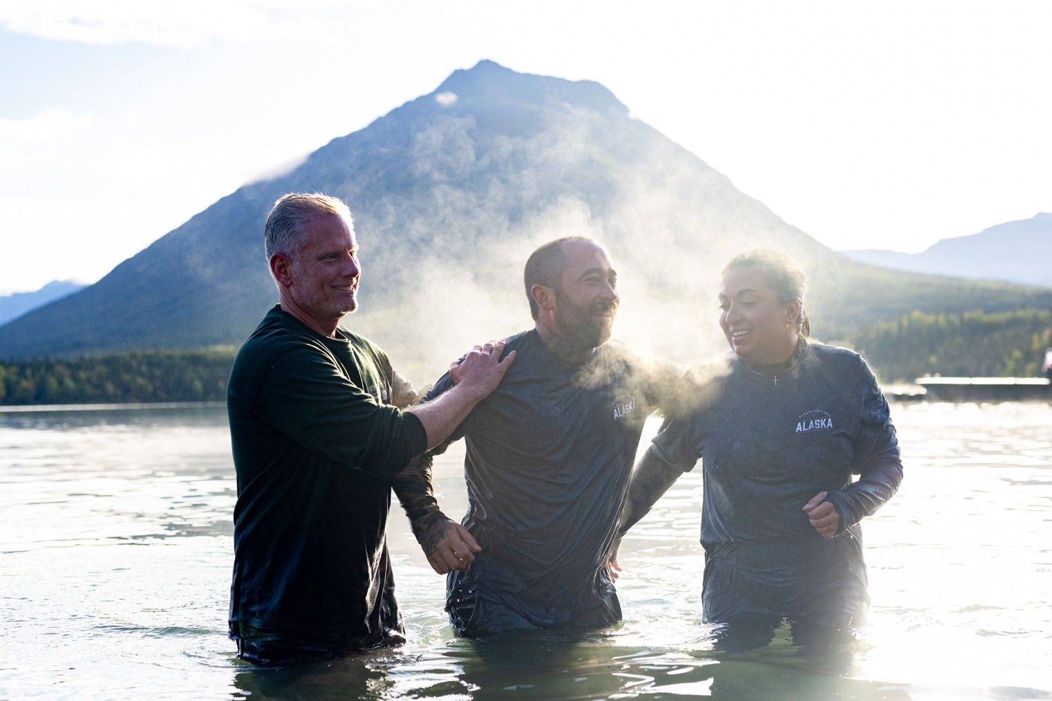 The Tuckers celebrated new life together, marked by baptism in that freezing lake.