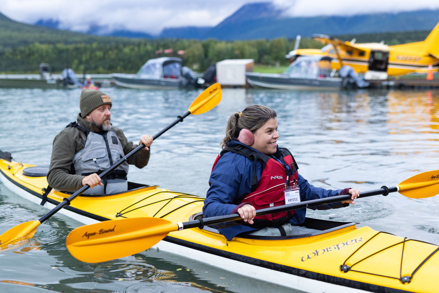 Kayaking on Lake Clark became a marriage lesson itself for the Sizemores.