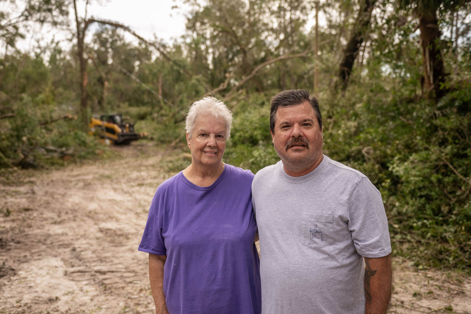 Kim Cannon prayed for her brother as Idalia ripped through Taylor County. He was trapped by trees and debris inside his Perry, Florida, home. Our volunteers helped cut him out.