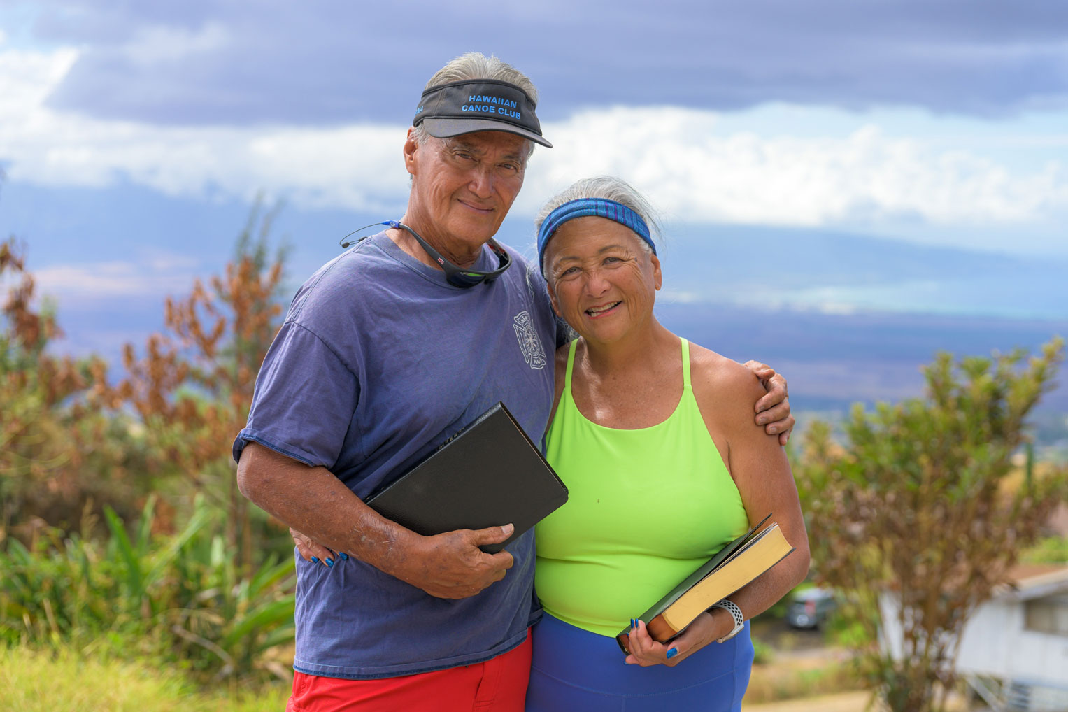 Faith and Derrick Mori are two of more than 100 Maui residents who made decisions for Christ as volunteers helped them clean up their property.