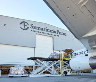 Medical trauma kits were loaded onto our 757 for the Israel airlift on Jan. 13.