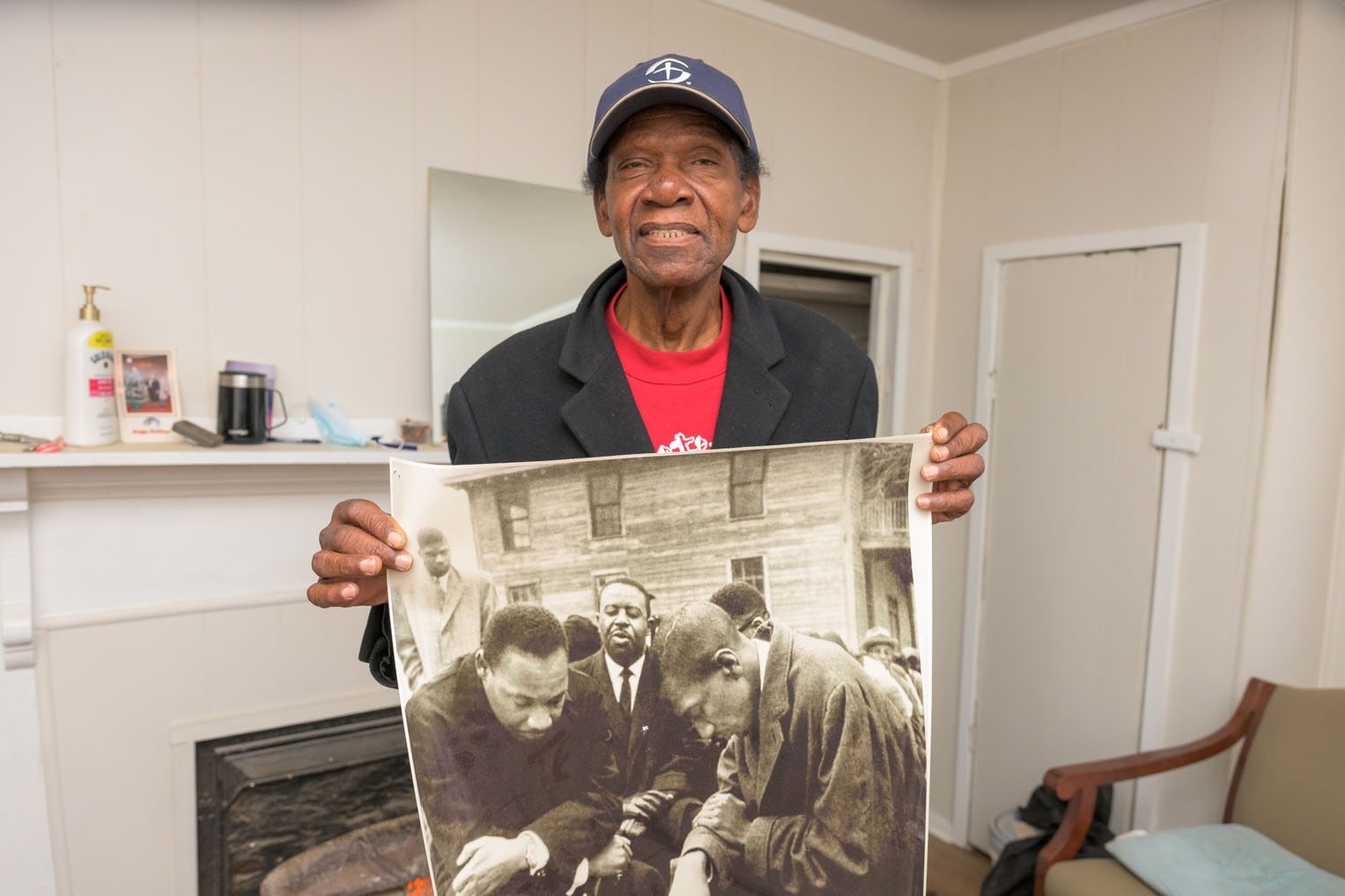 Rev. Benny Tucker served as a body guard for Dr. Martin Luther King during his 1965 year-long stay in Selma. Rev. Tucker is pictured in the top left of his treasured photograph.