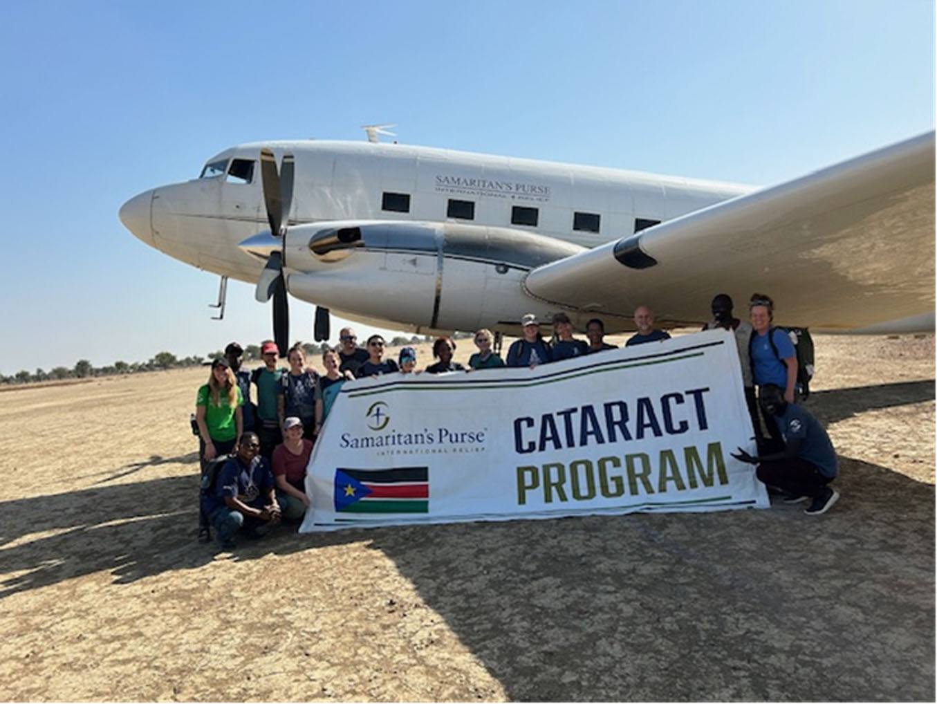 Nuestro equipo viajó a Sudán del Sur en nuestro avión DC-3.