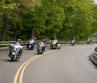 More than 100 motorcyclists weaved through the North Carolina mountains over the weekend in the annual Warrior Ride to support military couples.