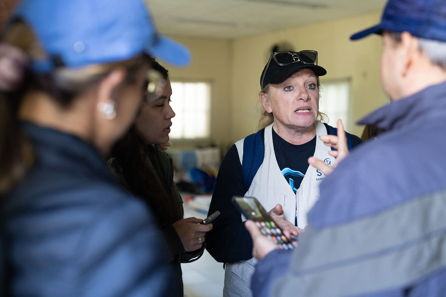 Cox's passion goes beyond the physical relief and to the heart of the people she is helping. 