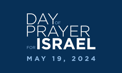 Day of Prayer for Israel, May 19, 2024 (text on blue background)