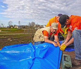 U.S. Disaster Relief volunteers at work