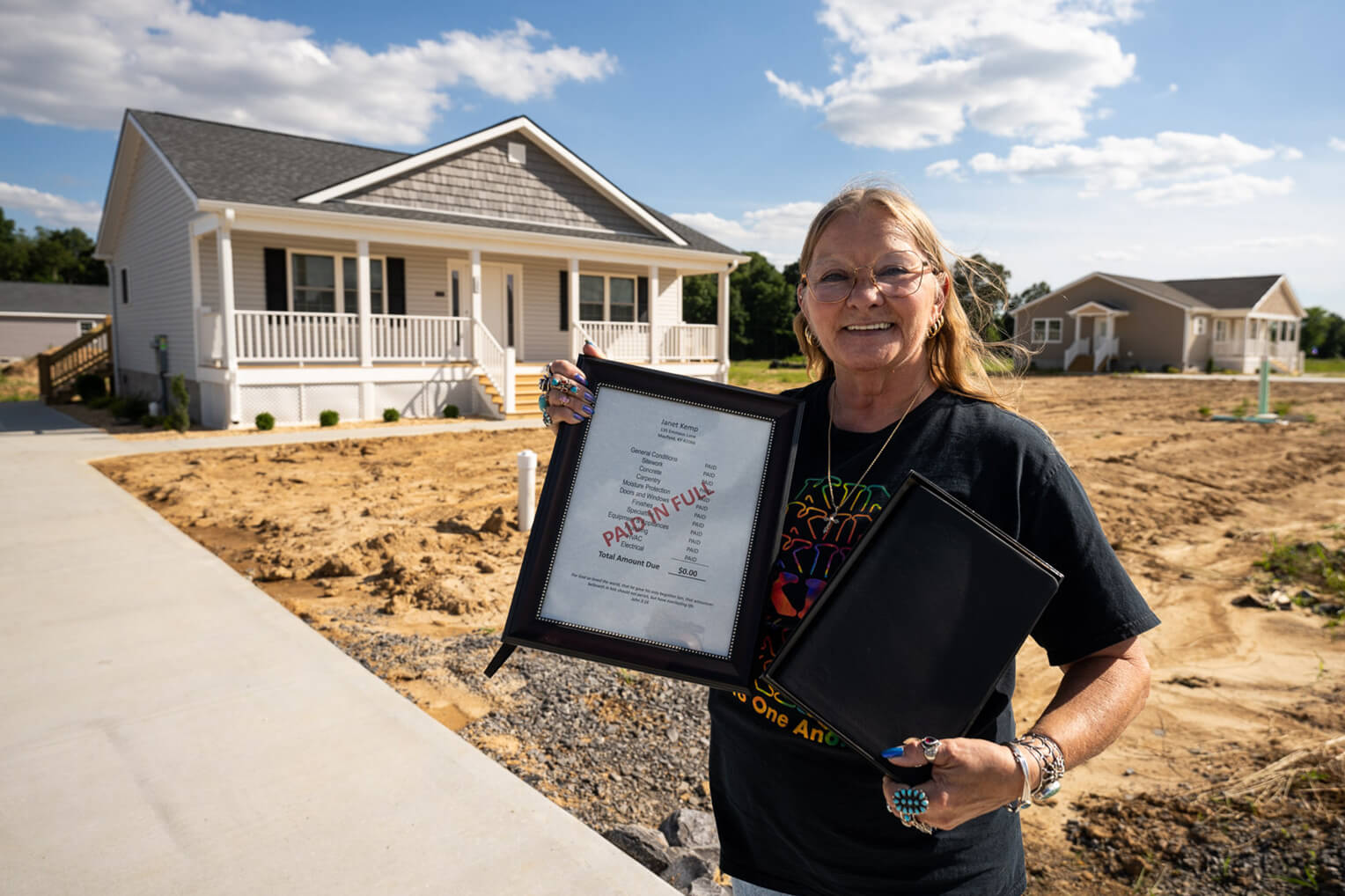 "God's in control," Janet said while looking at her new home. "He is just awesome."