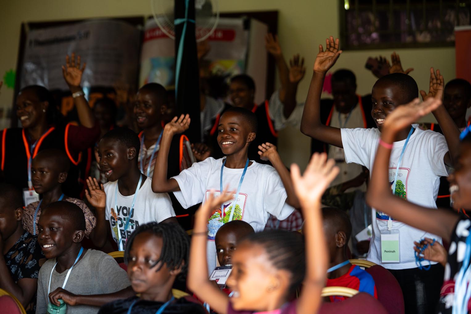 Children at Heart Camp enjoy times of praise and worship.