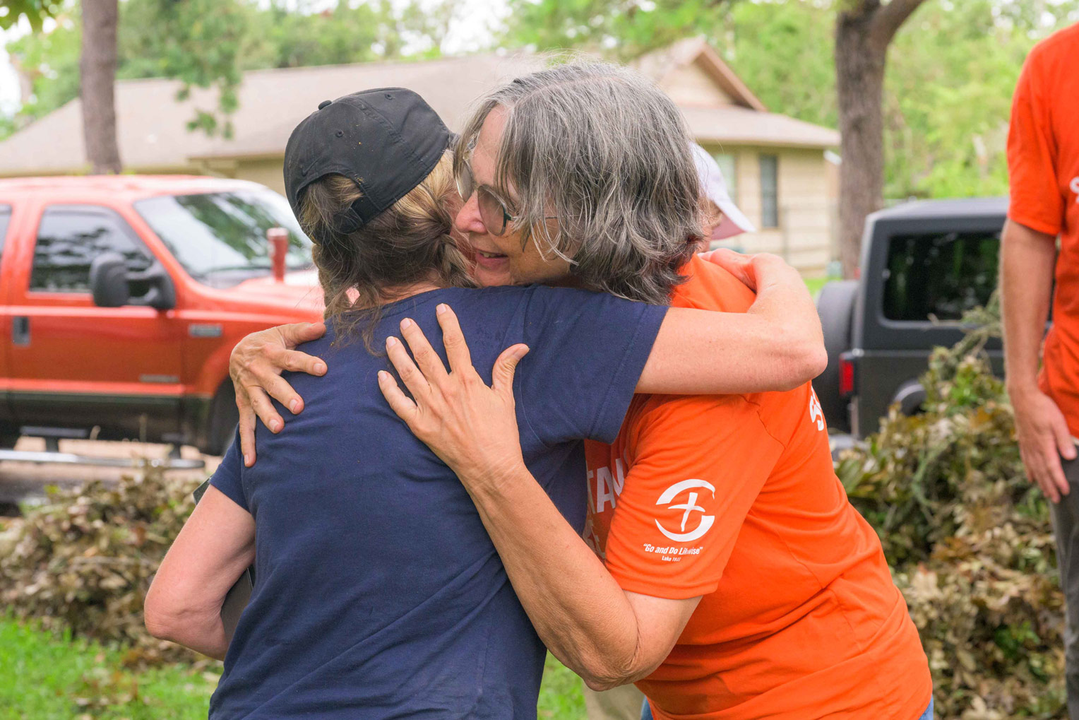 Volunteers are also sharing the love of Jesus with hurting Texans.