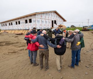 Samaritan's Purse volunteers are working on a building on the remote Alaskan island of Nunivak.