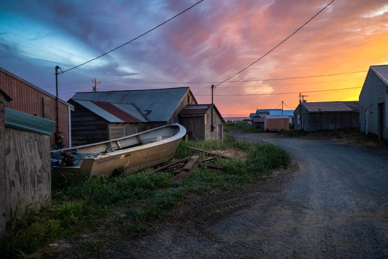 Mekoryuk is a remote and beautiful village, with a population around 200.