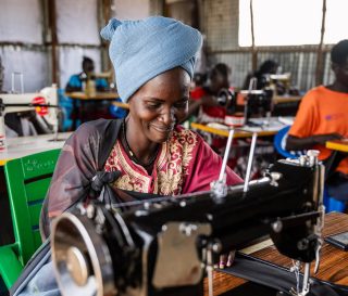 The Samaritan's Purse tailoring class in South Sudan has given Mary and her fellow students a useful skill to help support her family.