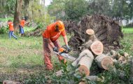 Volunteers started working over the weekend in Louisiana after Hurricane Francine.