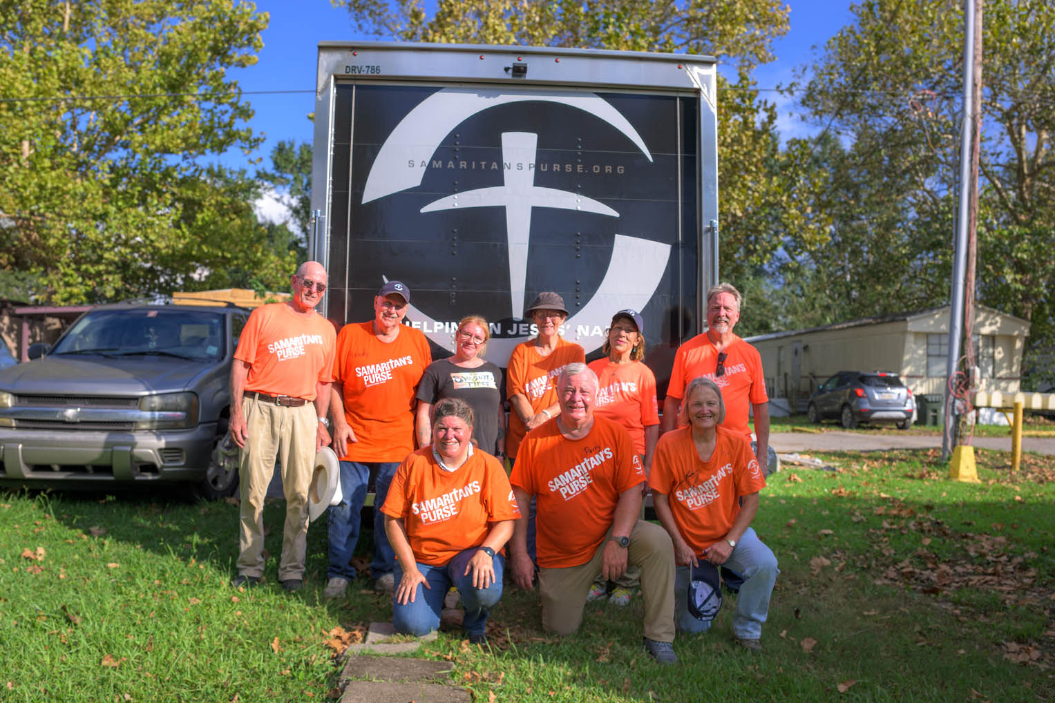 Our volunteers worked hard to repair her roof but also reminded her of God's love for her.