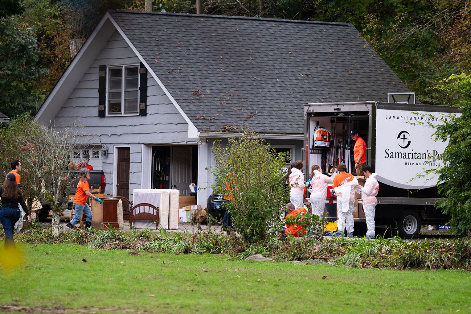 Samaritan's Purse volunteers are helping in Watauga County, North Carolina.