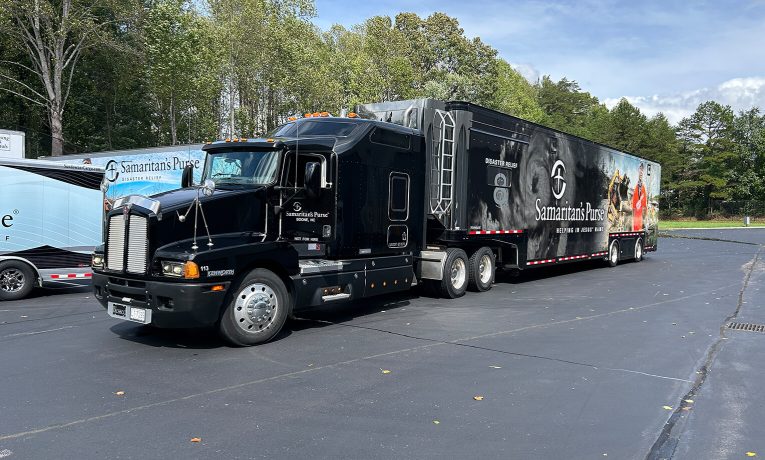 One of our Disaster Relief Units departs North Wilkesboro, North Carolina, headed south to respond to Hurricane Helene.