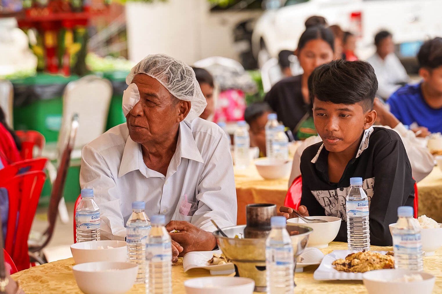 Patients and their families were provided meals while at the hospital and church.