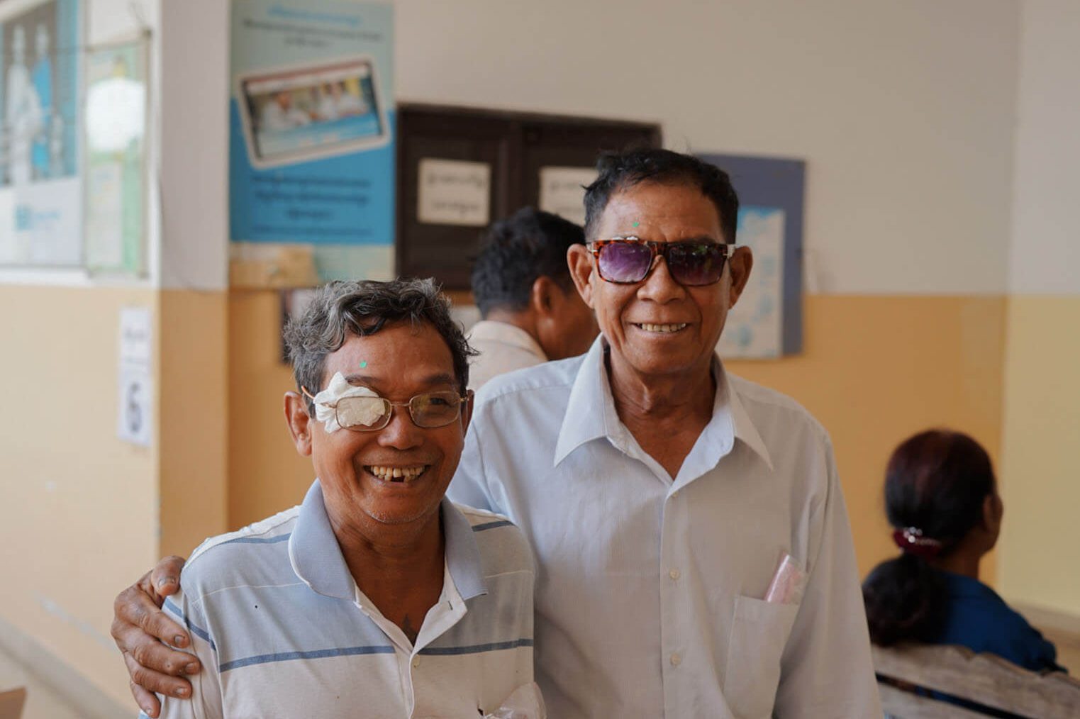 Rom, left, traveled over four hours to reach our doctors.