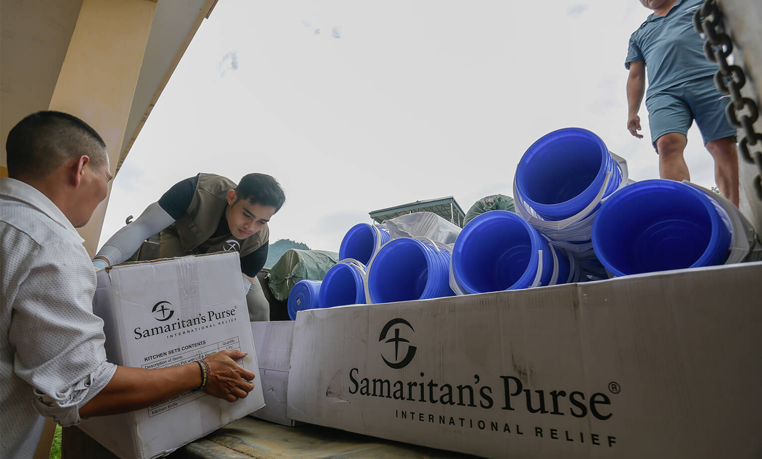 Relief supplies that arrived aboard our DC-8 aircraft are now being distributed to hurting families in northern Vietnam. Our second flight will soon arrive with additional aid.