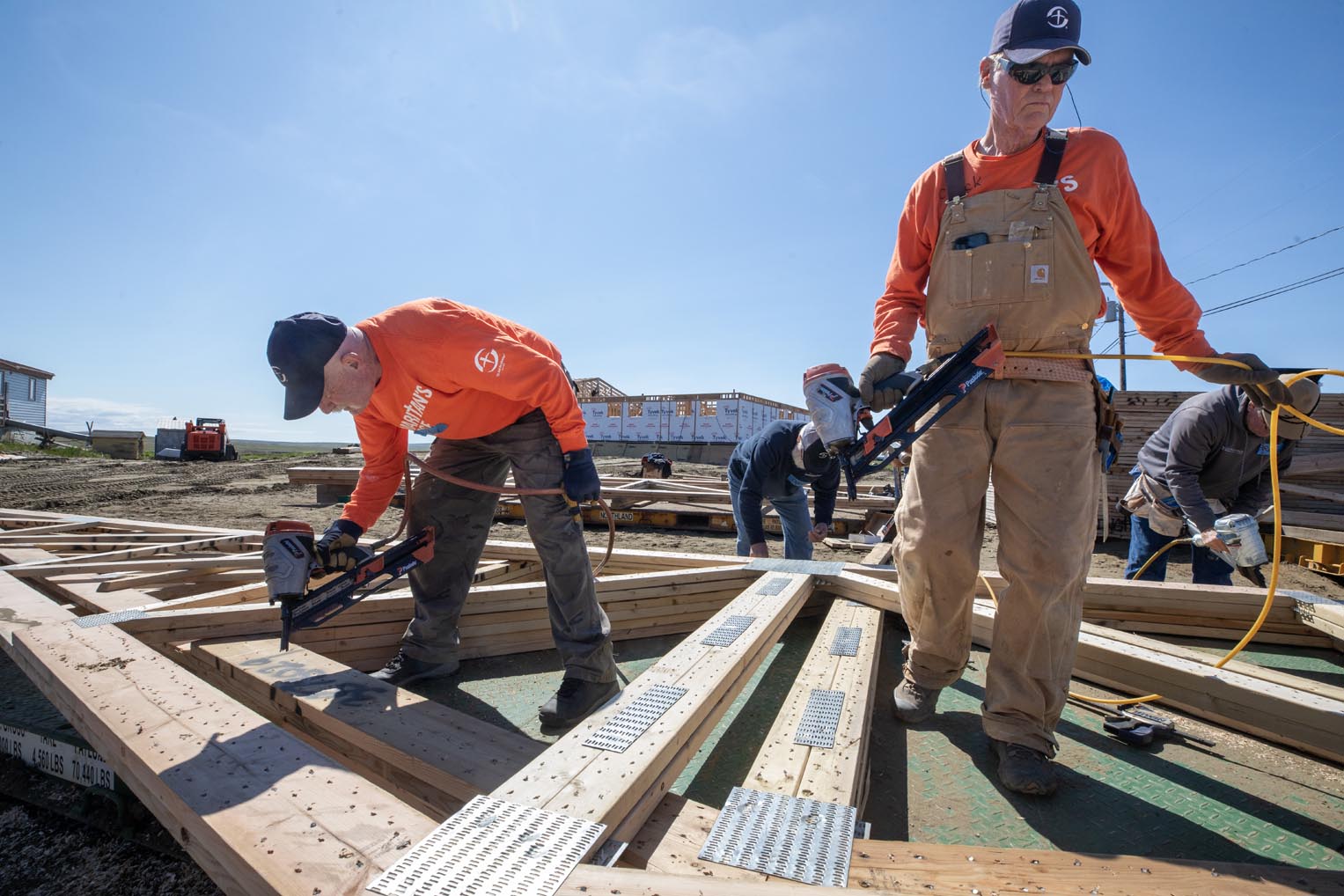 Around 200 Samaritan's Purse volunteers helped construct a new church building for Mekoryuk this summer.