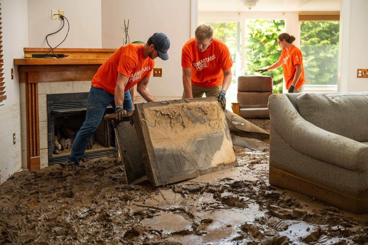 Samaritan's Purse volunteers are mudding out homes across North Carolina and far eastern Tennessee.