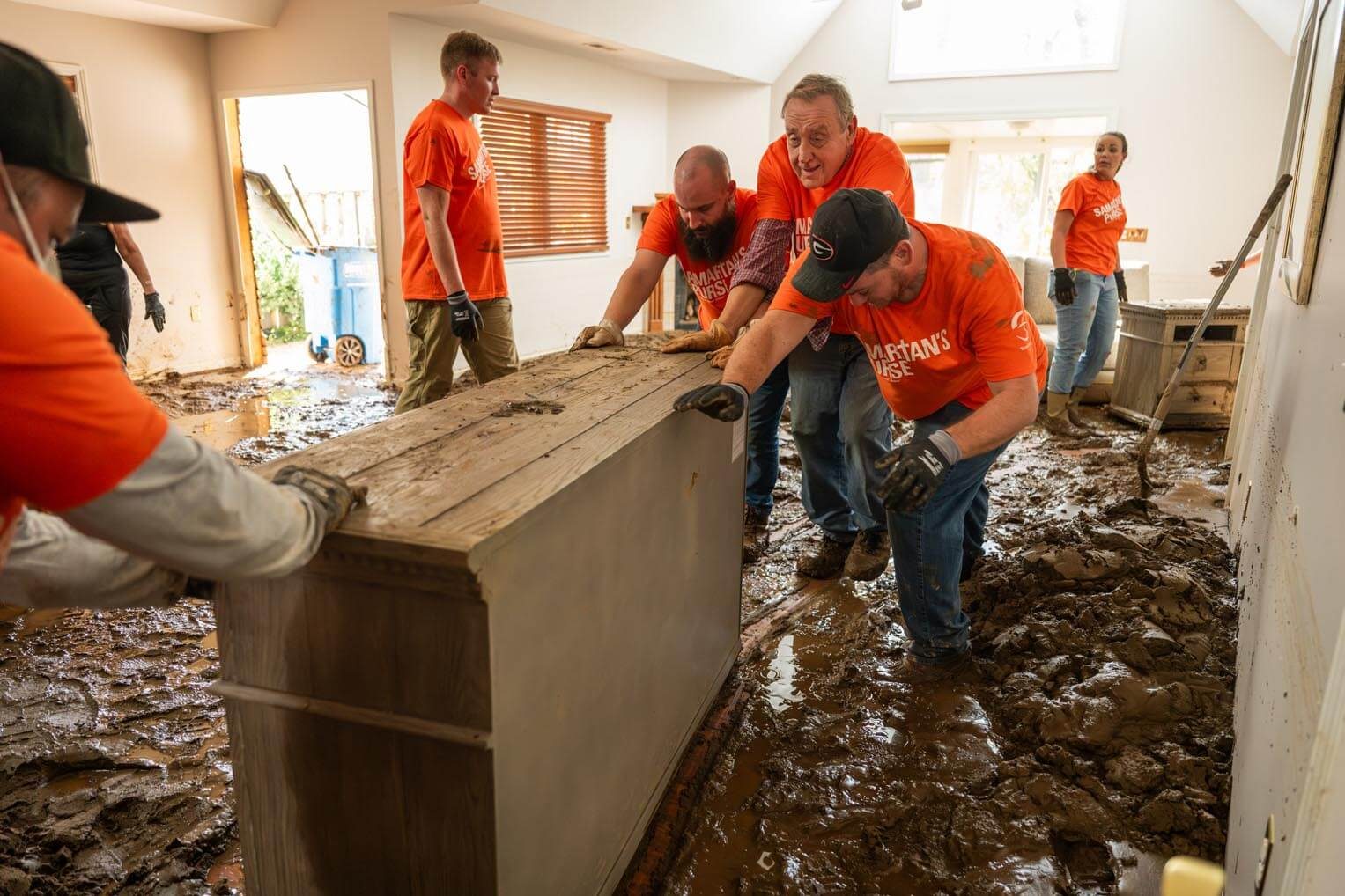 Flooding filled many Western North Carolina homes with thick mud.