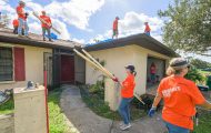 Samaritan's Purse volunteers at work in Florida.