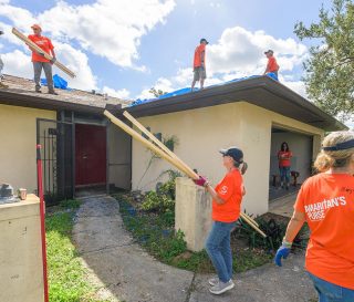 Samaritan's Purse volunteers at work in Florida.