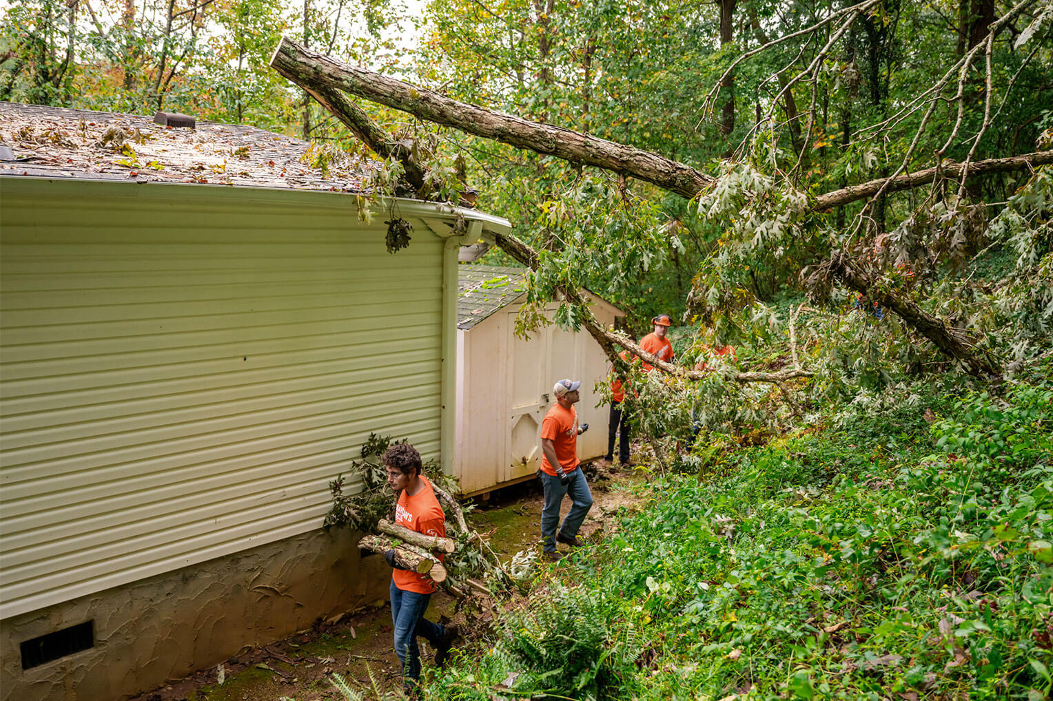 An untold number of homes have been damaged in western North Carolina.