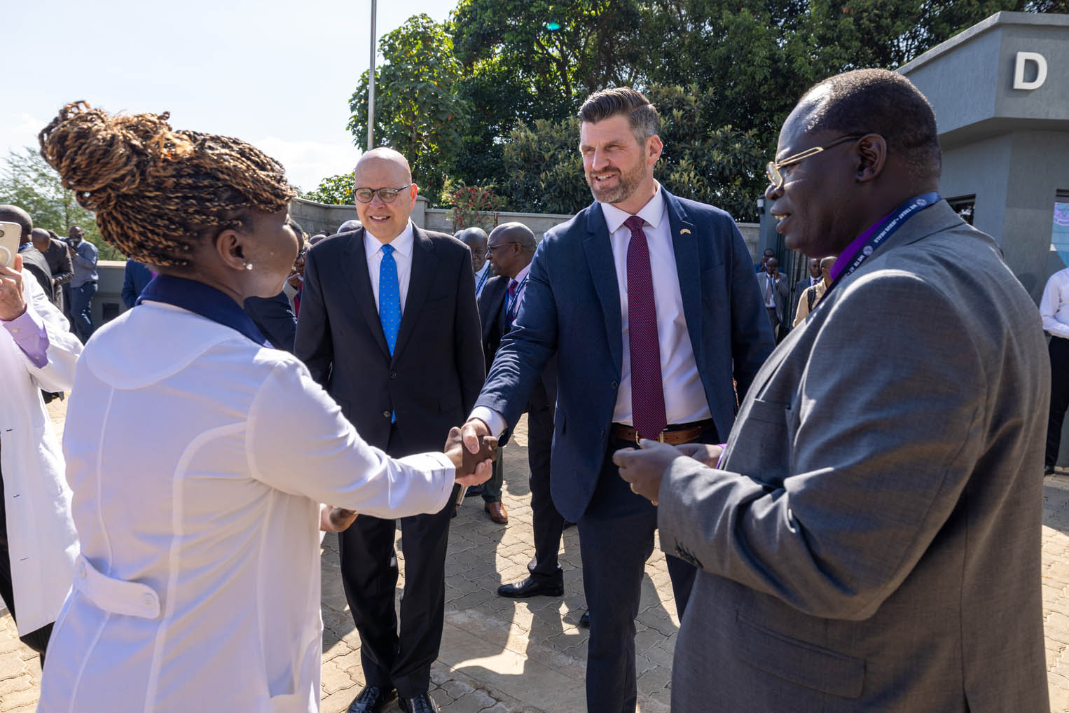 Edward Graham with Scott Hughett, World Medical Mission director, attended the dedication ceremony at Tenwek on Oct. 24. 