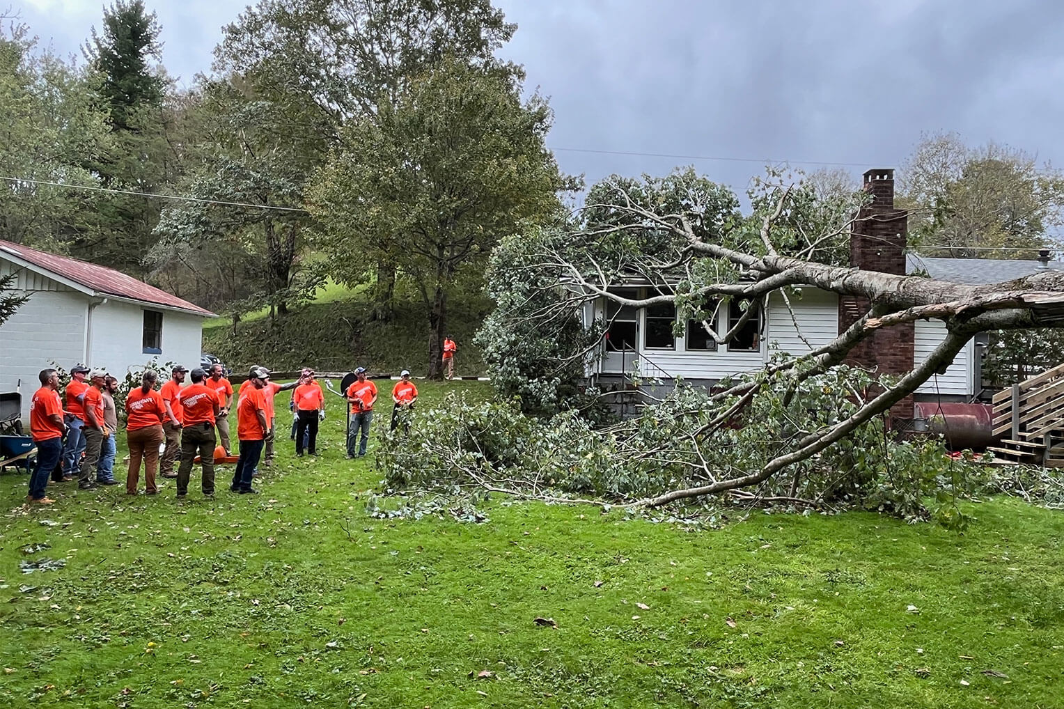 Hundreds of volunteers are serving with Samaritan's Purse in Watauga and neighboring counties.