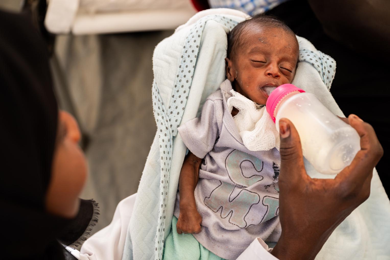 Special baby formula helps babies grow strong until they can feed exclusively on their mother's milk.