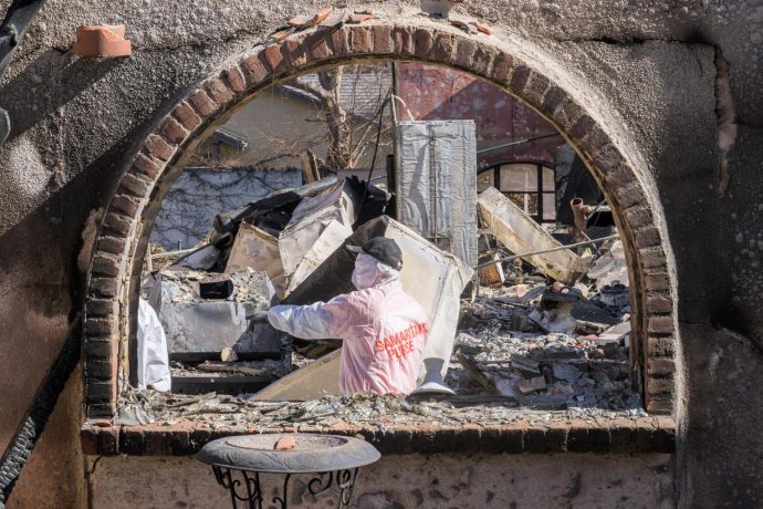 An ornate, beautiful Spanish-style home destroyed quickly--on fire on the evening news.