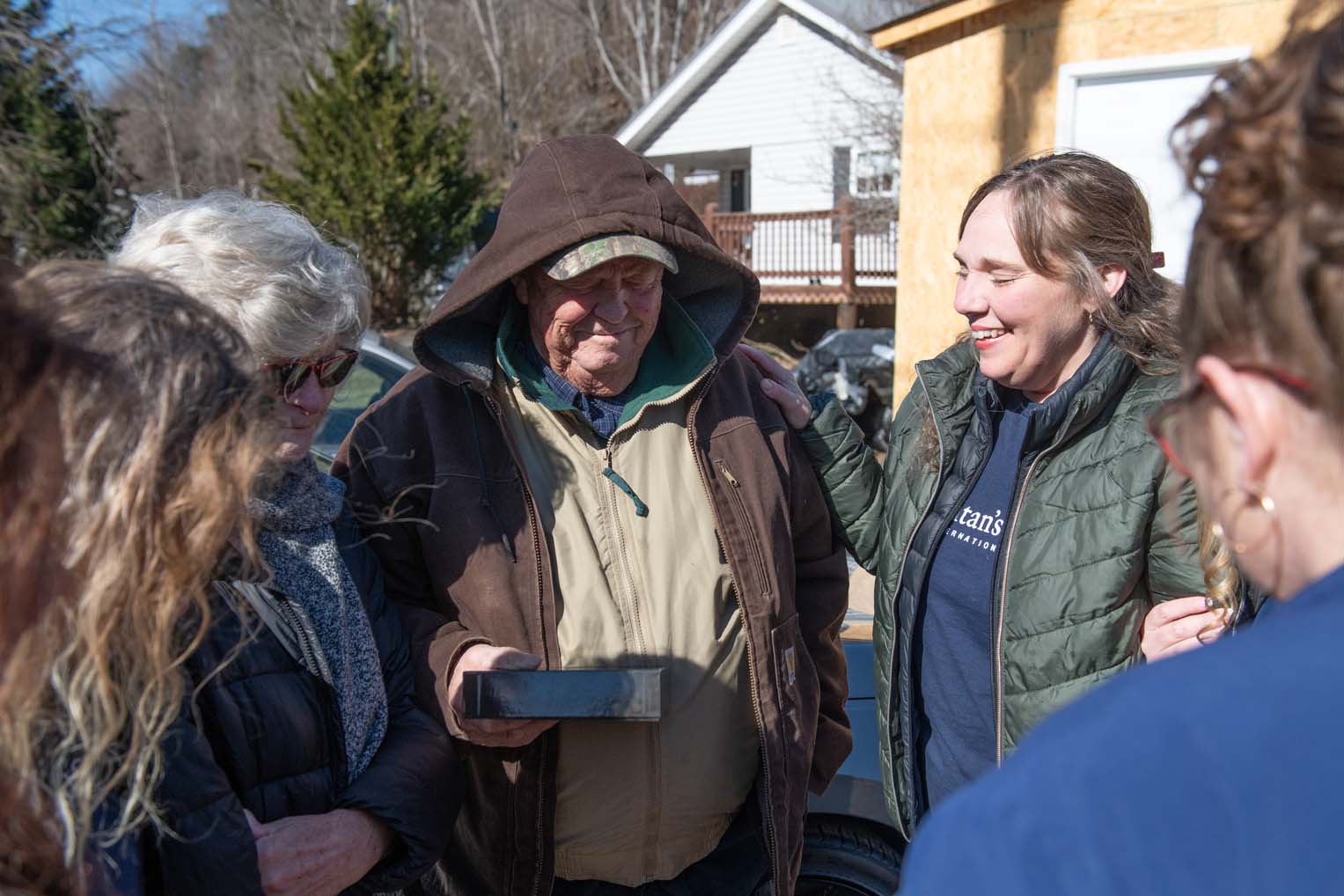 Charles and Sadie English received a new car from Samaritan's Purse to replace the vehicles swept away in the flood.