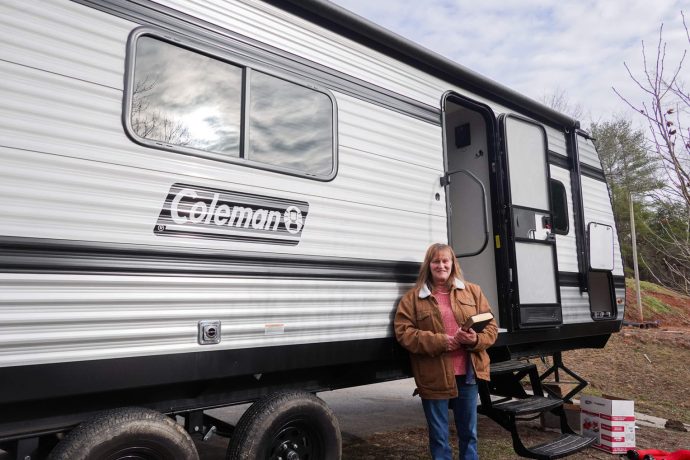 Tammy won't have to worry about shivering through nights again living in her new camper. 