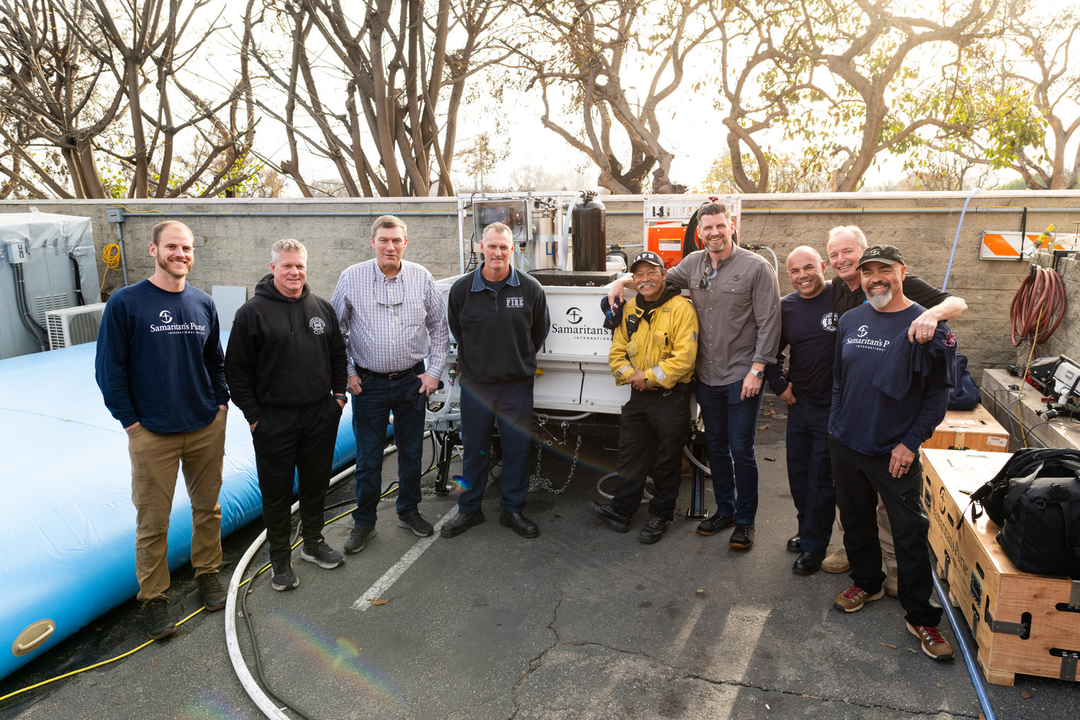 Samaritan's Purse provided a local fire station with a water filtration system.