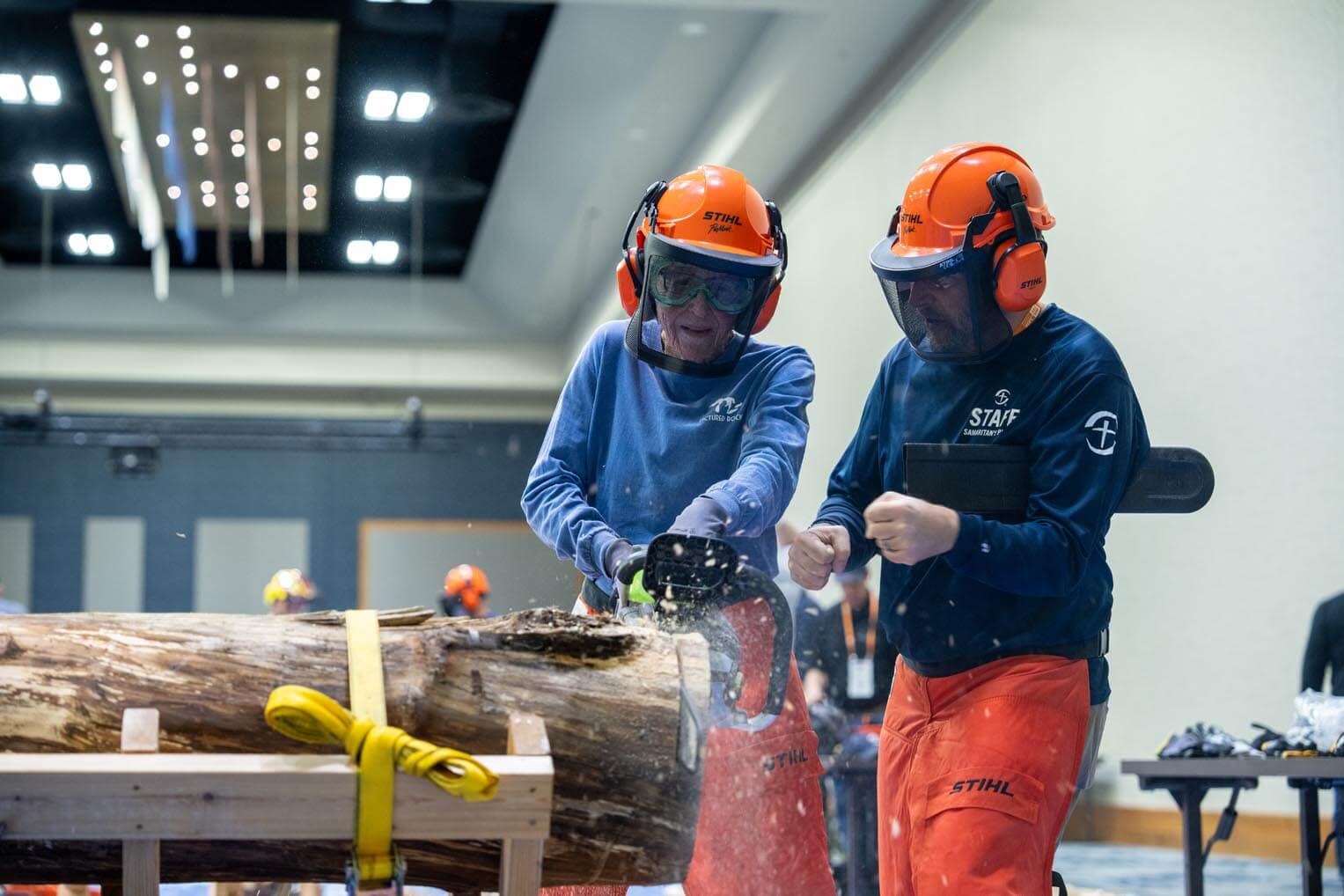 Chainsaw training was another of the training sessions.