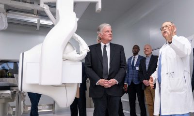 Franklin Graham with Dr. Russ White, chief of surgery at Tenwek Hospital.