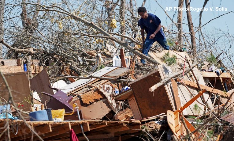 Residents are reeling in the wake of violent storms that spawned tornadoes and sparked fires.