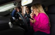 Sherri Hughes celebrates the Toyota Corolla she received from Samaritan's Purse. She praises God for His provision for her after Hurricane Helene took everything.