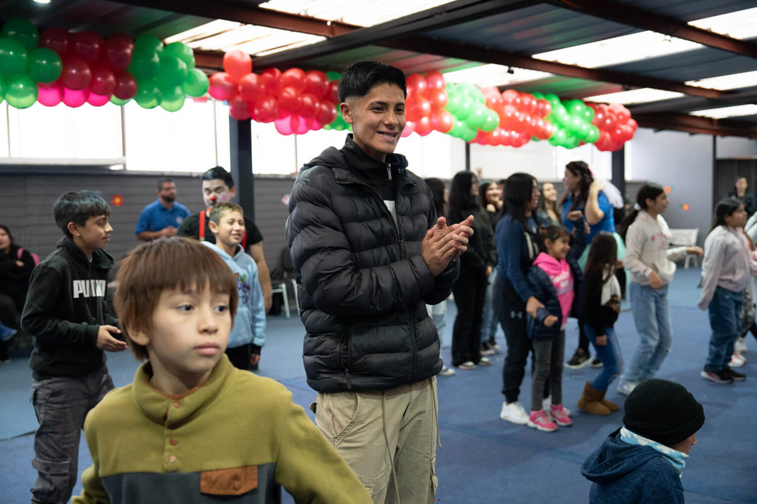 Johan at Operation Christmas Child outreach event