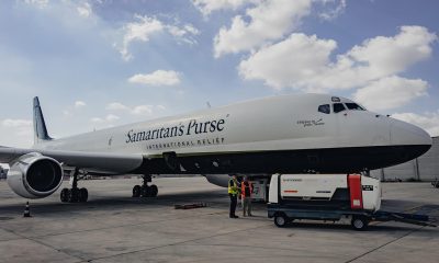 Samaritan's Purse aircraft on the ground