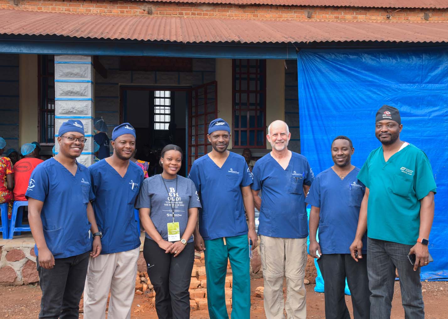 Medical professionals from multiple countries joined the cataract mission in Isiro, Democratic Republic of the Congo.