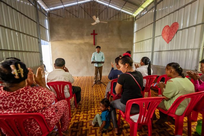 Pastor Ponleu preaches at Seed of Faith Church