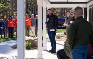 Edward Graham celebrated God's goodness as he joined homeowners, volunteers, and staff in welcoming Yancey County families into new homes built by Samaritan's Purse.
