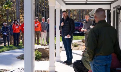 Edward Graham celebrated God's goodness as he joined homeowners, volunteers, and staff in welcoming Yancey County families into new homes built by Samaritan's Purse.