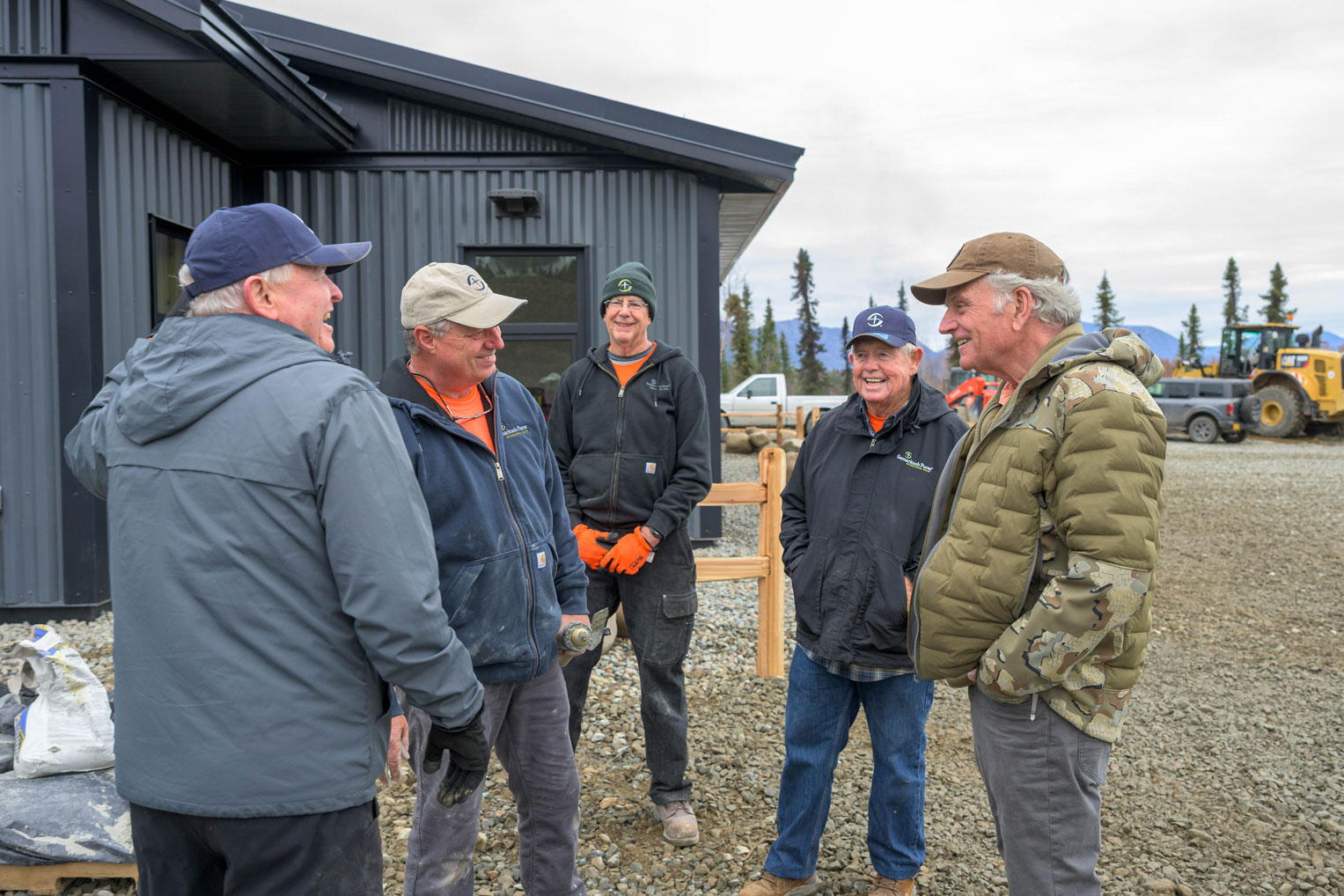 Franklin Graham talks with Alaska Projects volunteers.