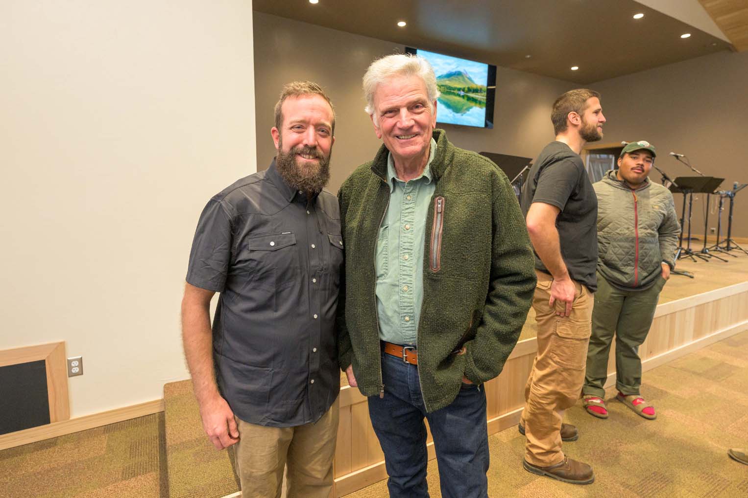 Franklin Graham meets with Pastor Luke Wegner.