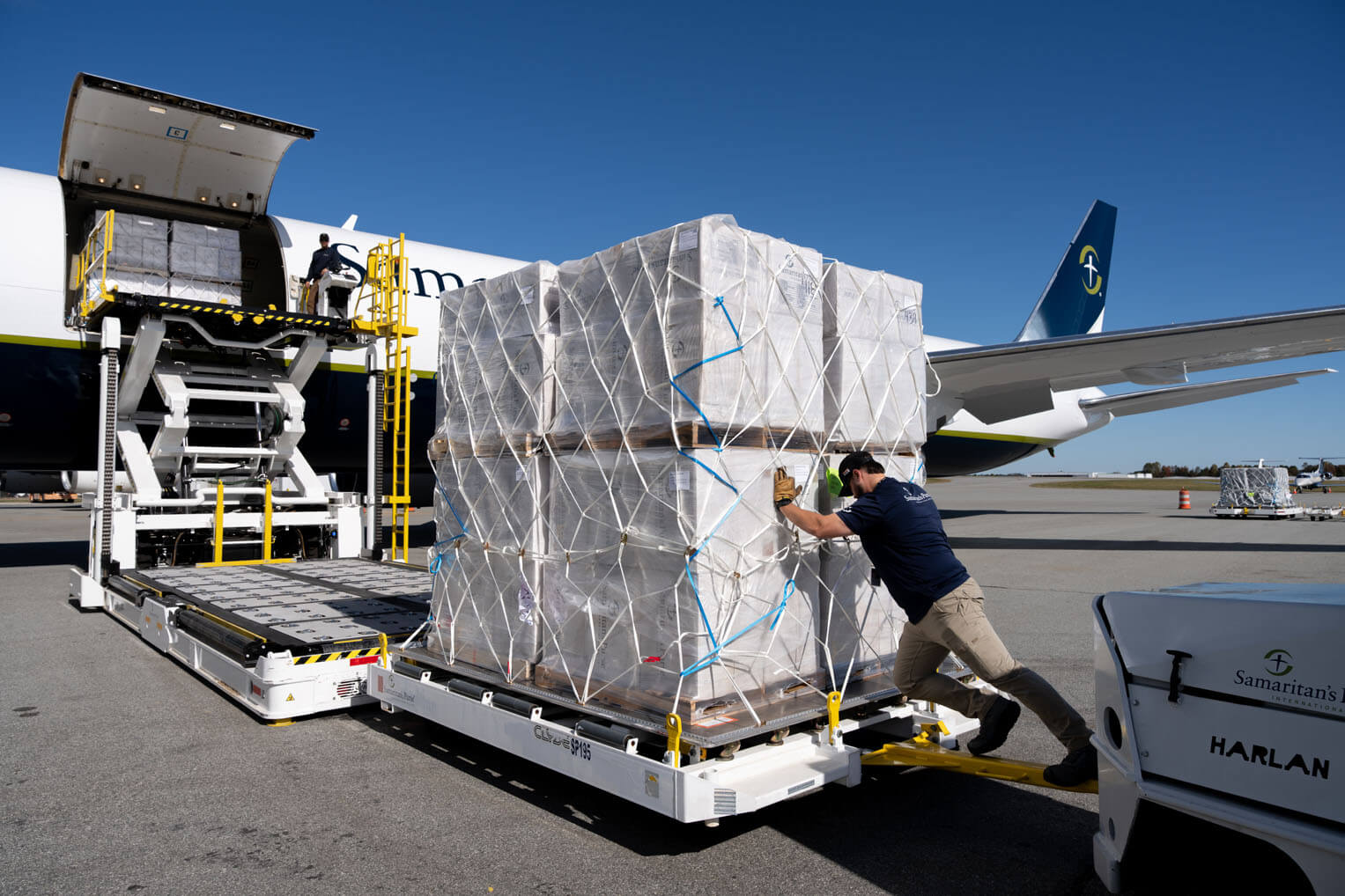 Samaritan's Purse teams loaded our latest flight to the Middle East to help suffering families in Gaza.